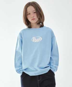 D22 포인트로고 긴팔티셔츠 (블루)