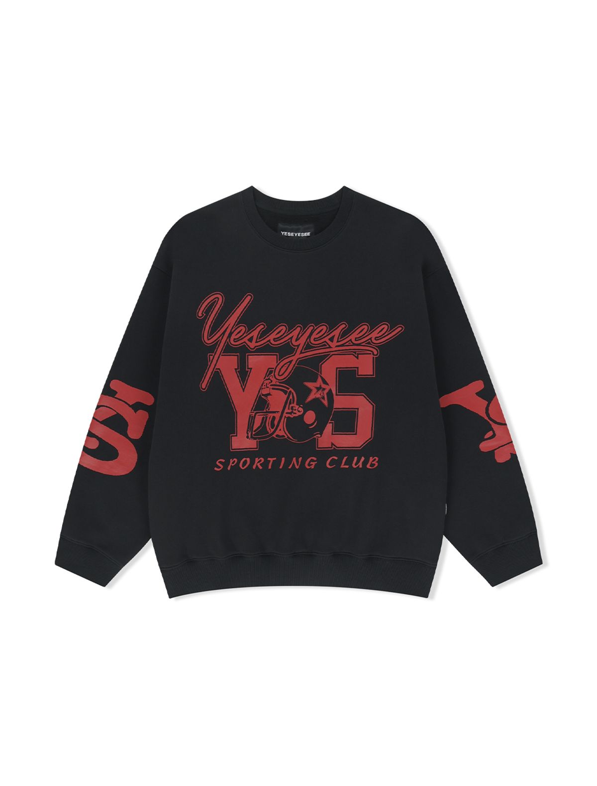 예스아이씨(YESEYESEE) Y.E.S Sporting Club Sweatshirt Black