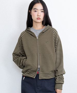 STAR LOGO ST HOOD ZIP UP_KHAKI(IK2FFFM483A)