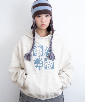 DOT STRAWBERRY HOODIE_OATMEAL(IK2FFFM407A)