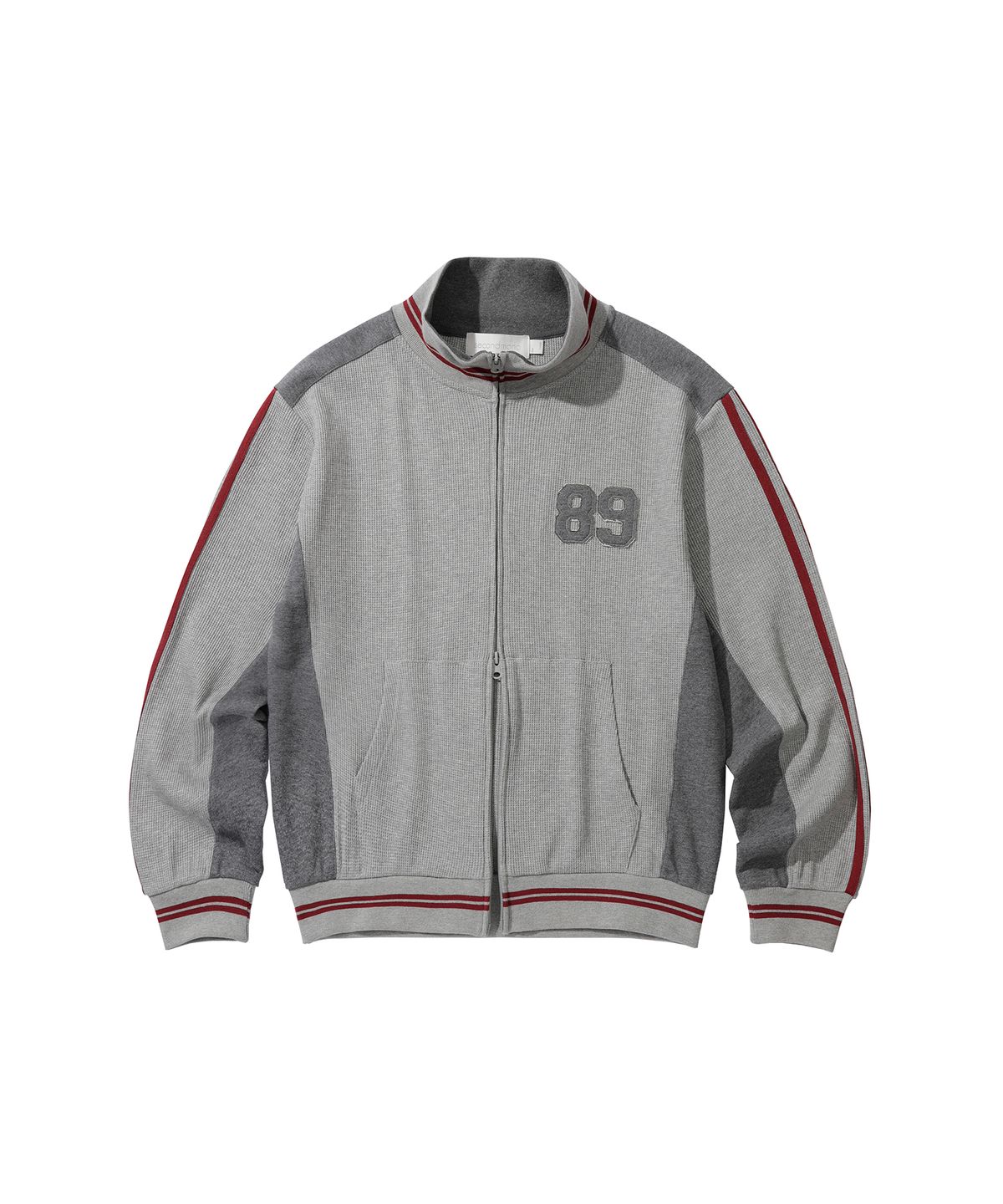 세컨모놀로그(SECONDMONO) Waffle Track Jacket [GRAY]_SEJK022GRAY