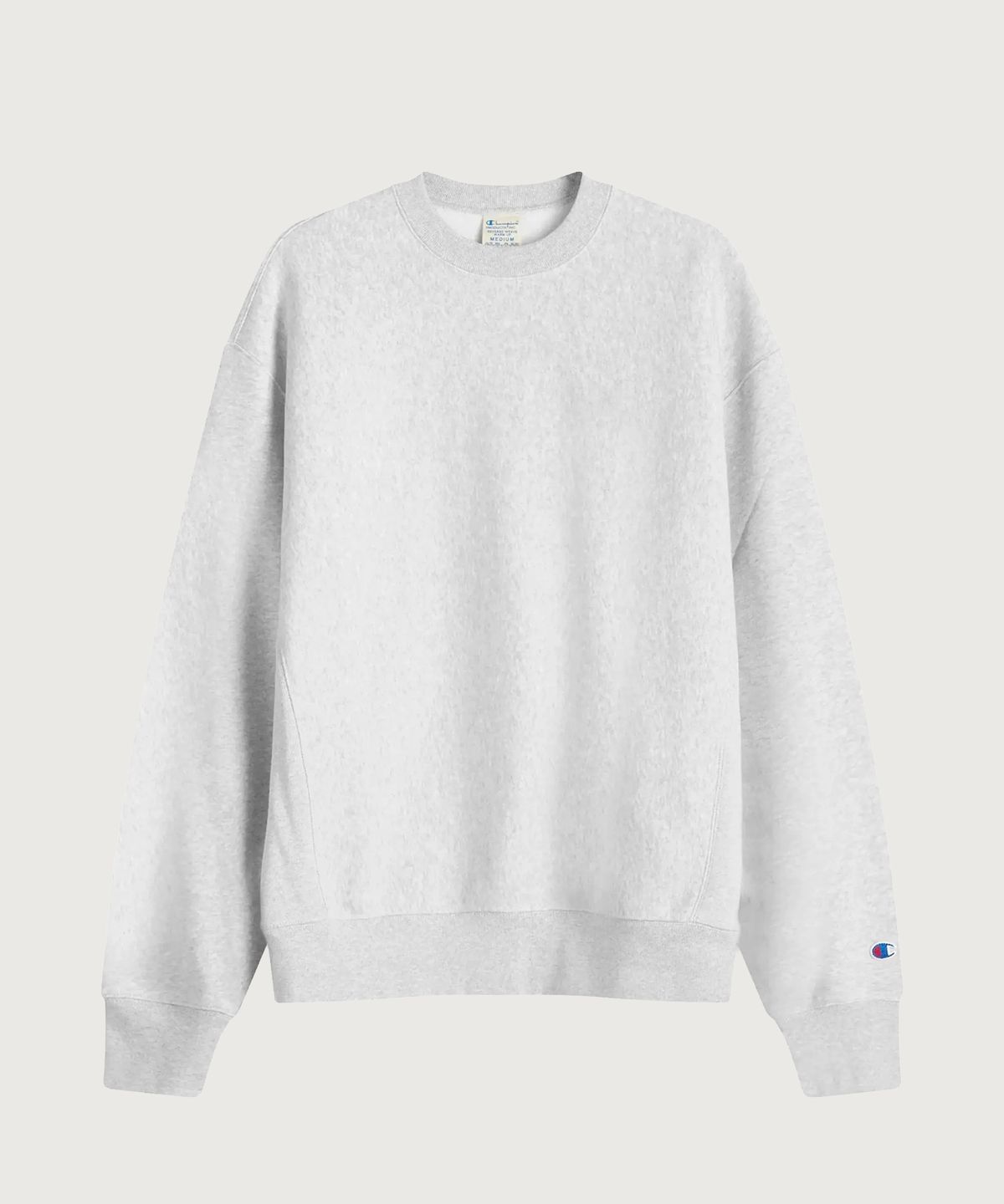 챔피온(CHAMPION) 리버스위브 루즈핏 기모 크루넥 스웨트셔츠 Light Grey