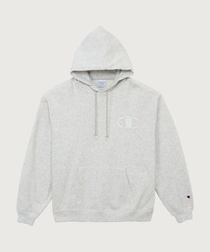 빅 C로고 오버핏 후드 티셔츠 Heather Grey