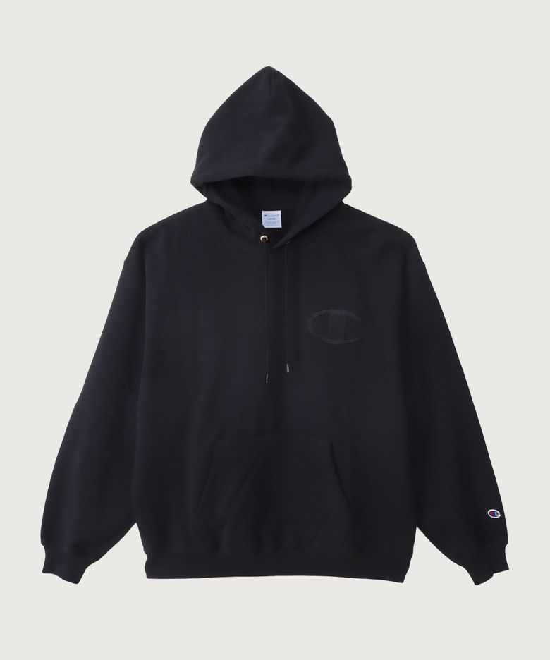 빅 C로고 오버핏 후드 티셔츠 Black