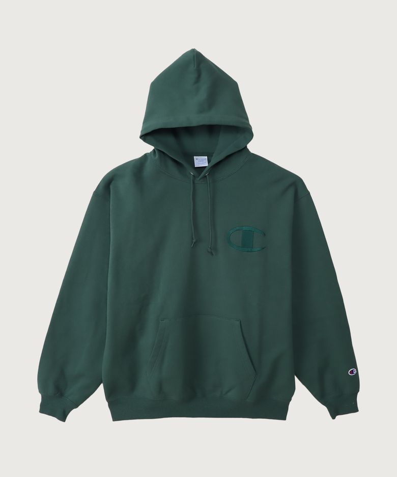 빅 C로고 오버핏 후드 티셔츠 Dark Green