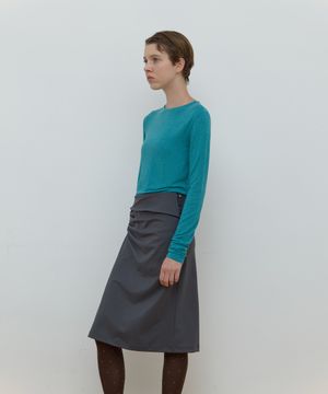 SHEER BOAT NECK TOP_MINT