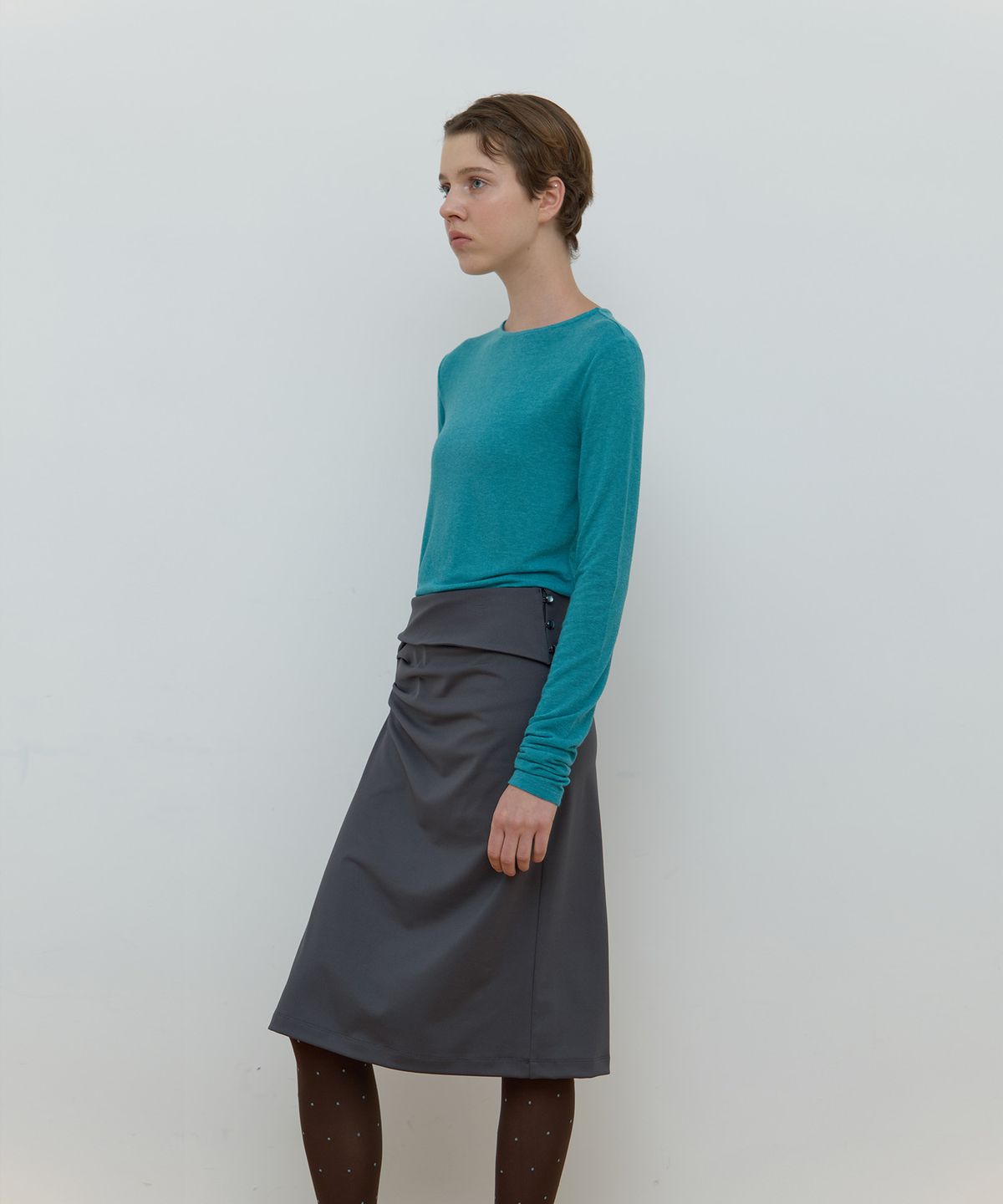 마조네(MA JOURNÉE) SHEER BOAT NECK TOP_MINT