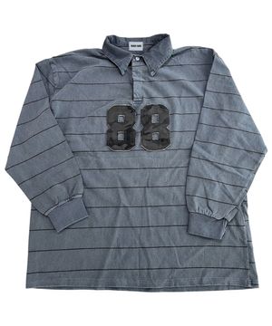 Pigment 88 Pencil Stripe Rugby Shirt ((navy*black))