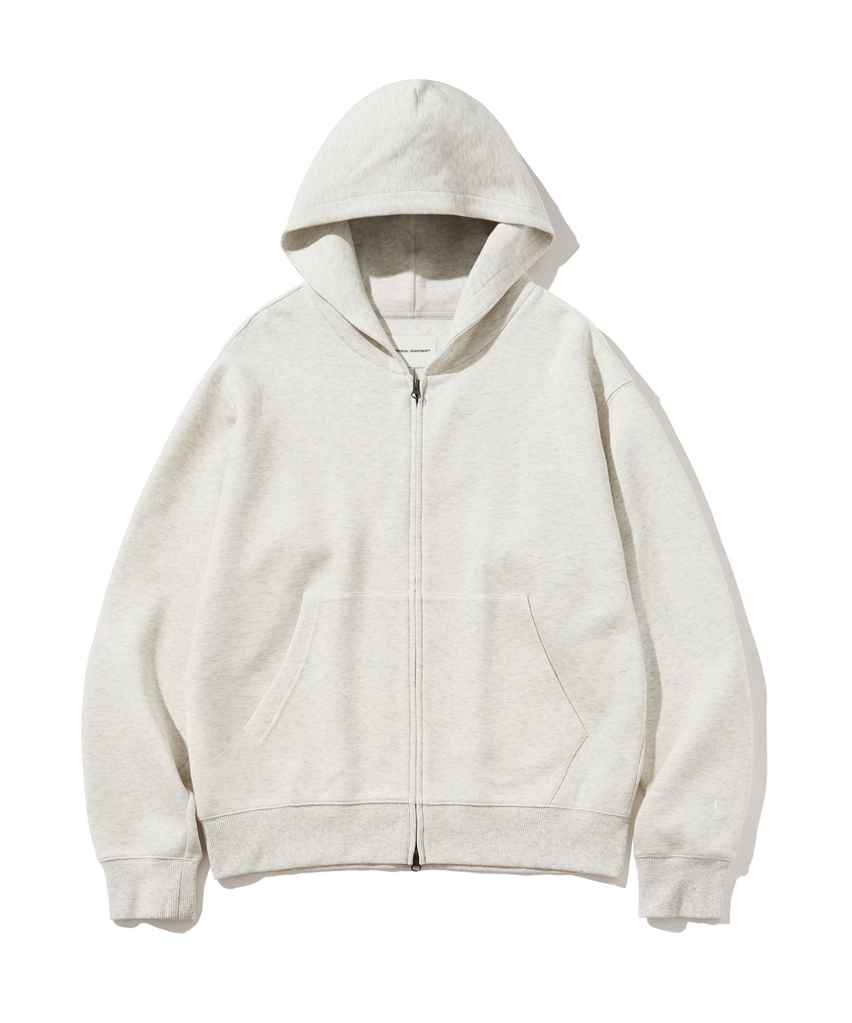 버터플라이 스포츠웨어(BUTTERFLY SPORTSWEAR) 오리지널 자수 로고 2WAY 후드집업 오트밀