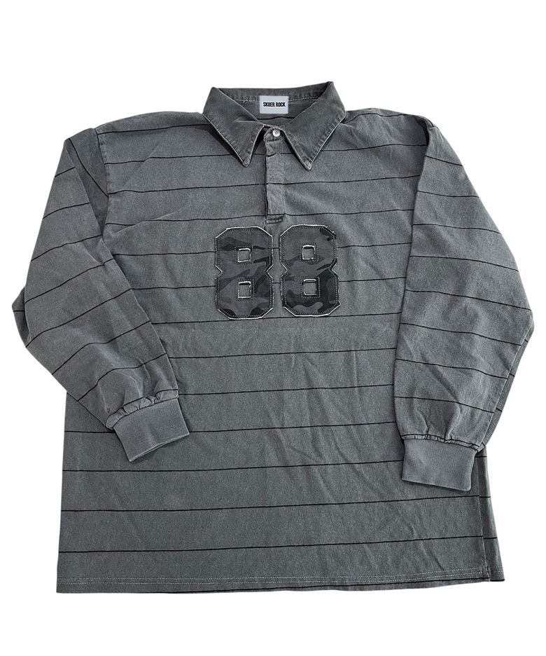 Pigment 88 Pencil Stripe Rugby Shirt ((charcoal*black))