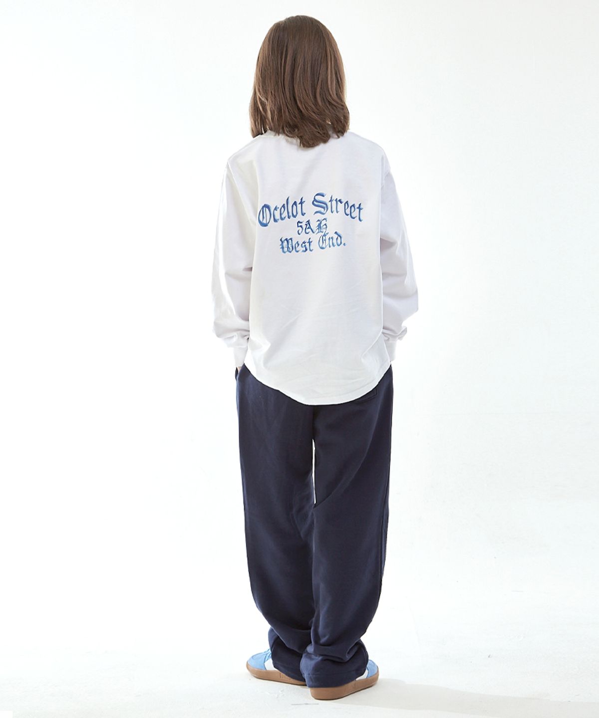오실롯 주니어(OCELOT JUNIOR) [SET] 오실롯스트릿 + 일자스웻 (화이트/네이비)