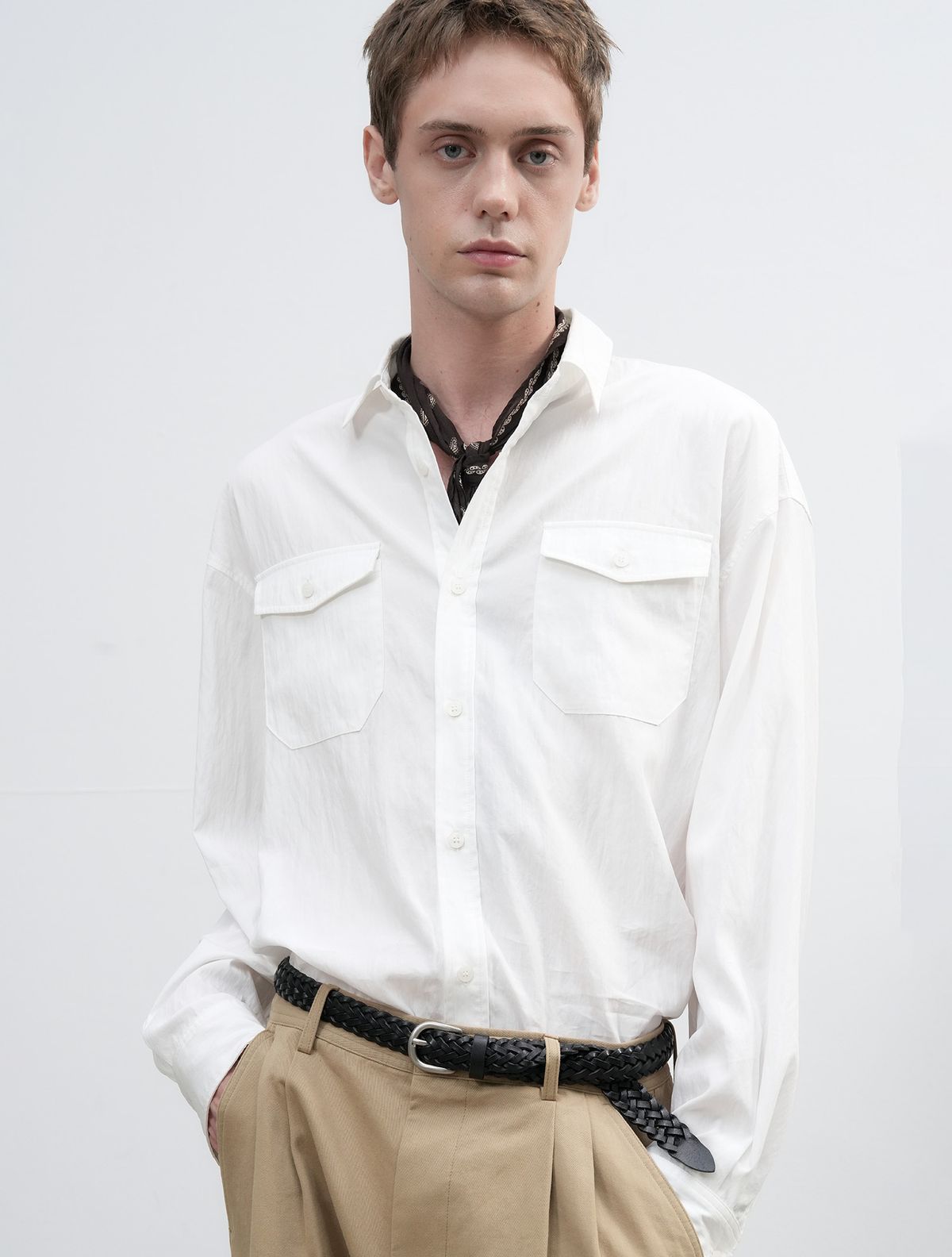 제너럴아이디어(GENERALIDEA) MAN 빈티지 포켓 셔츠 [OFF WHITE] / SBE3M03002