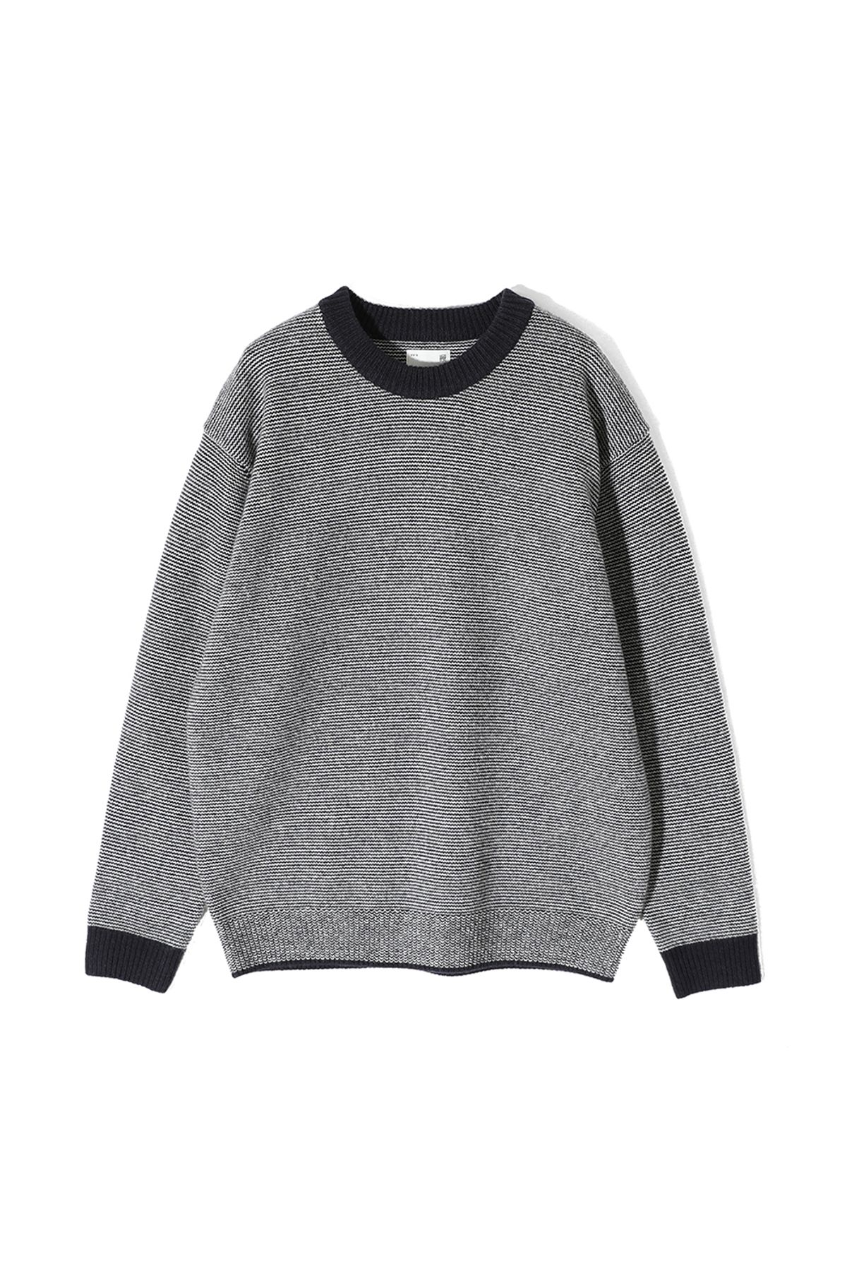 홀리선(HORLISUN) Earnest Border Crewneck Knit Navy