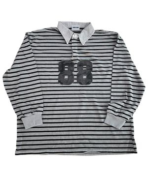 Pigment 88 Stripe Rugby Shirt ((gray*black))