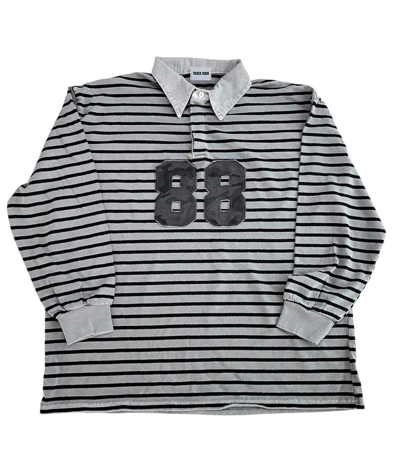 Pigment 88 Stripe Rugby Shirt ((gray*black))