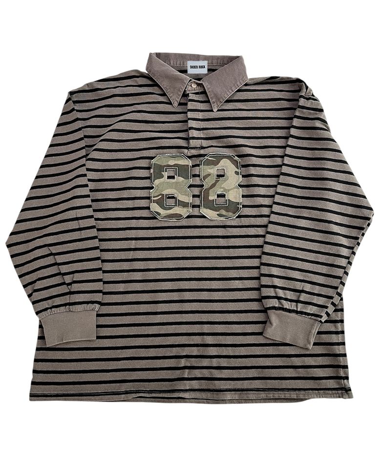 Pigment 88 Stripe Rugby Shirt ((brown*black))