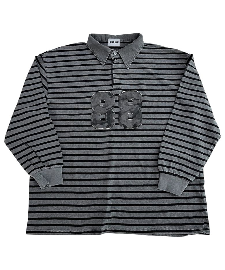 Pigment 88 Stripe Rugby Shirt ((charcoal*black))