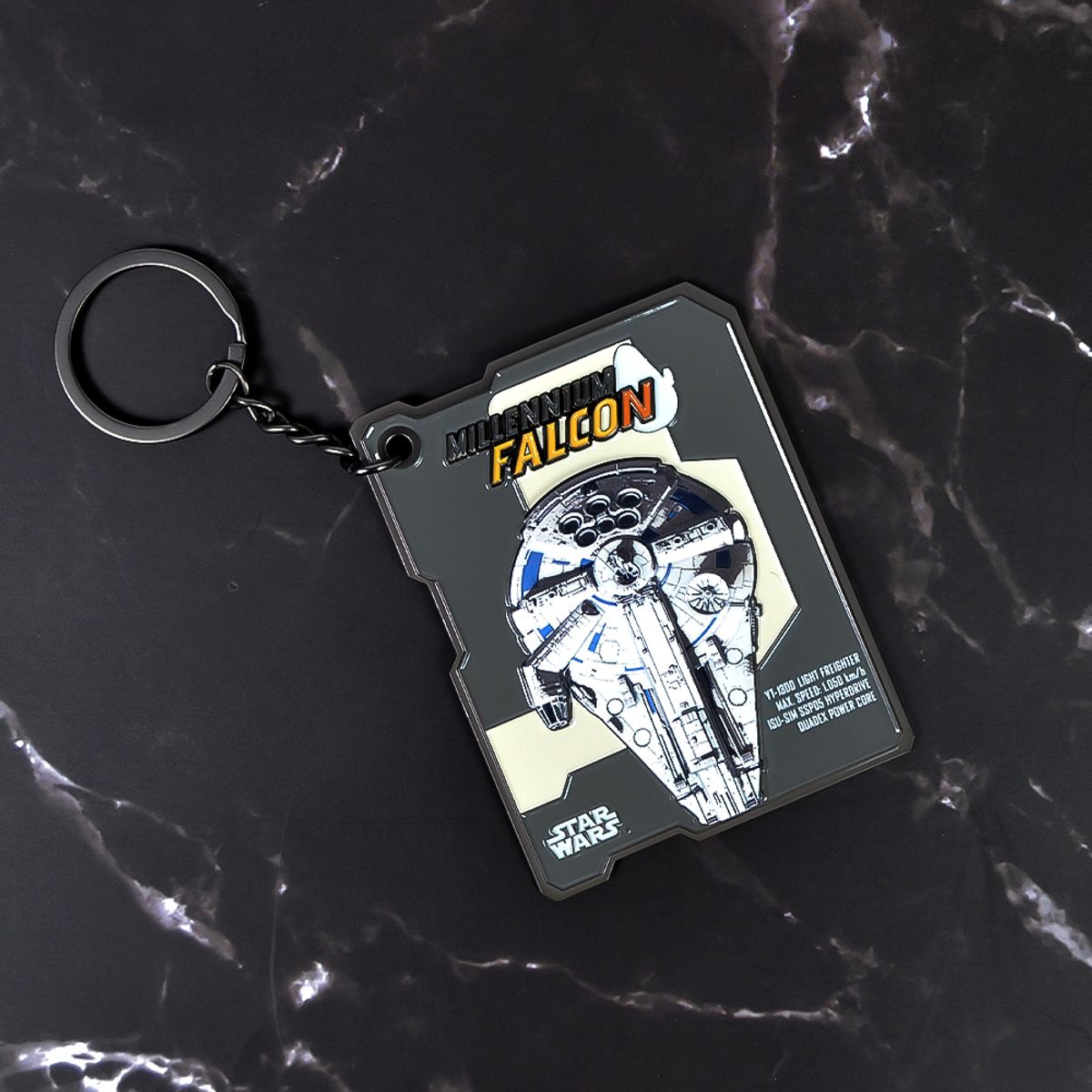 아이노케이(IKNOWK) 스타워즈 한 솔로 밀레니엄 팔콘 메탈바 키링  / STAR WARS_HAN SOLO Millennium Falcon_Metal Bar Keyring