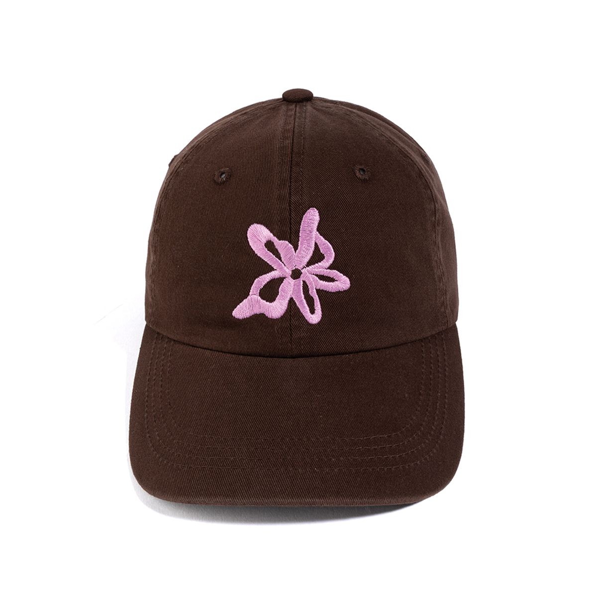 어센트시티(ASCENTCITY) FLORAL LOGO CAP (BROWN)