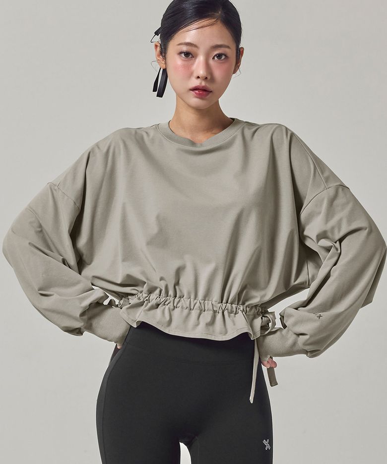 벌룬 리본 스트링 맨투맨 XFK3TL1108