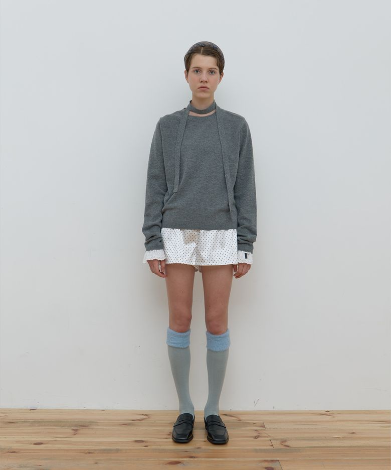 DOT TRUNK SHORTS_WHITE