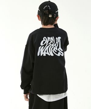 D42 웨이브 맨투맨  (블랙)