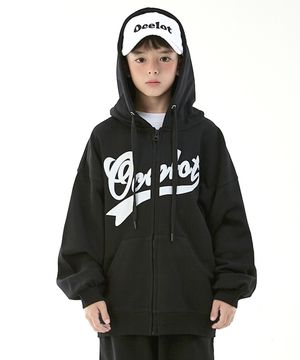 D30 리본 후드집업 (블랙)