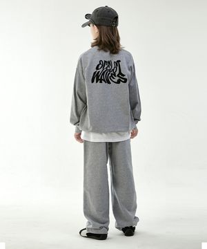 [SET] 웨이브 맨투맨 + 일자스웻 (그레이)