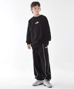 [SET] D43 스티치 맨투맨 셋업 (블랙)