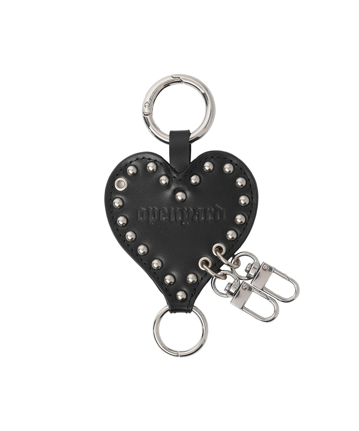 오픈야드(오와이)(OPENYARD(OY)) STUD HEART KEYRING - BLACK