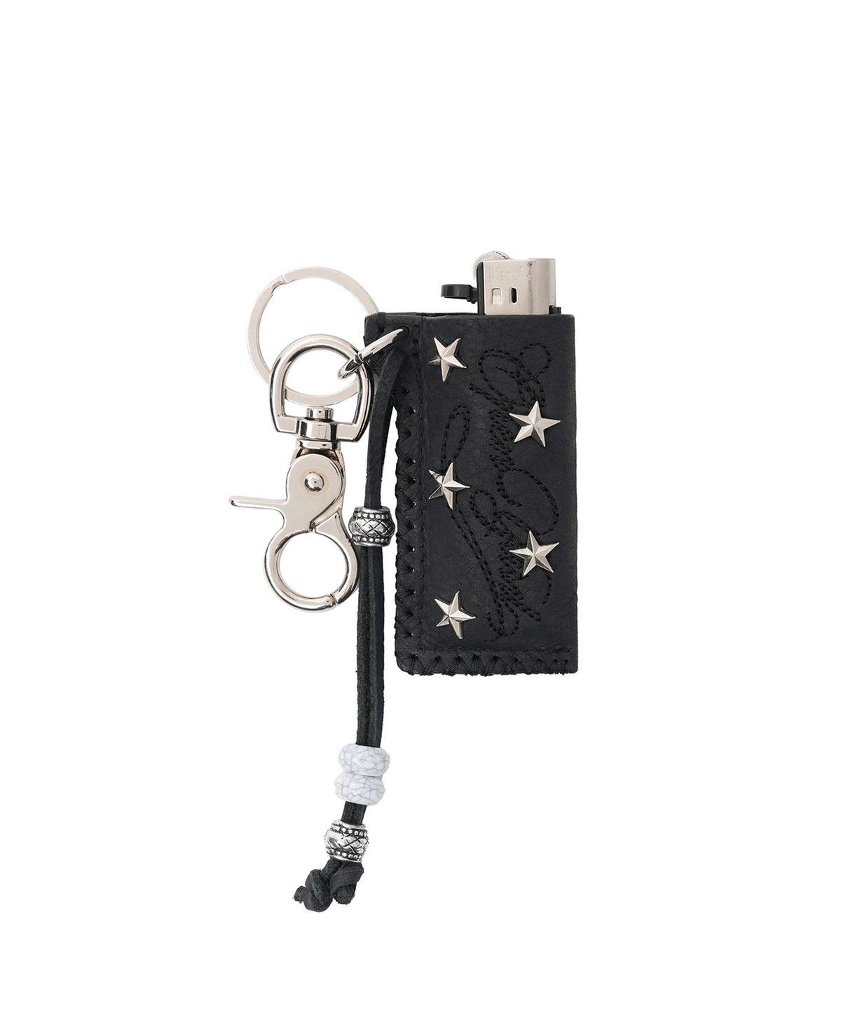 오픈야드(오와이)(OPENYARD(OY)) STAR STUD LIGHTER CASE KEYRING - BLACK