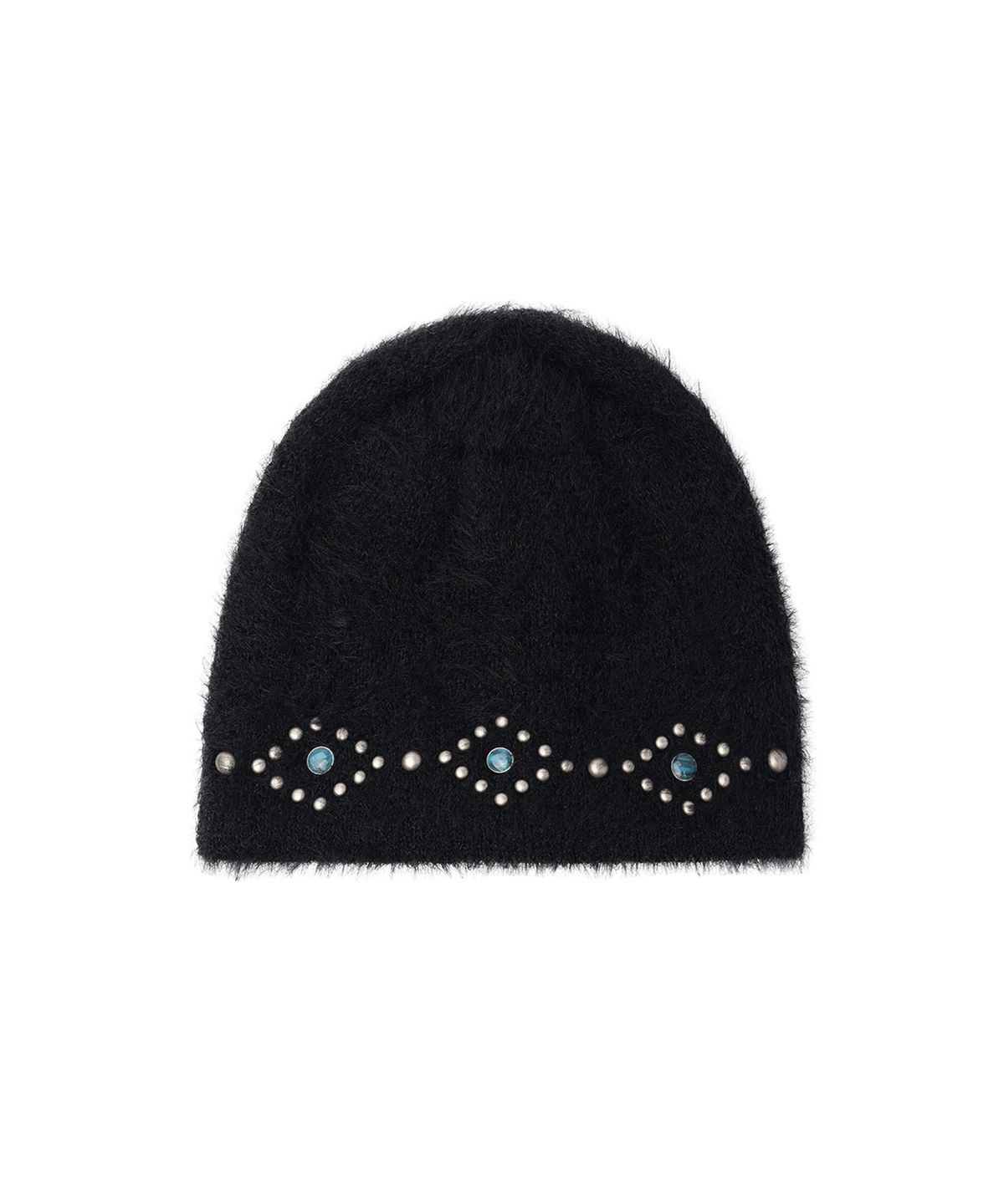 오픈야드(오와이)(OPENYARD(OY)) HAIRY STUD BEANIE - BLACK