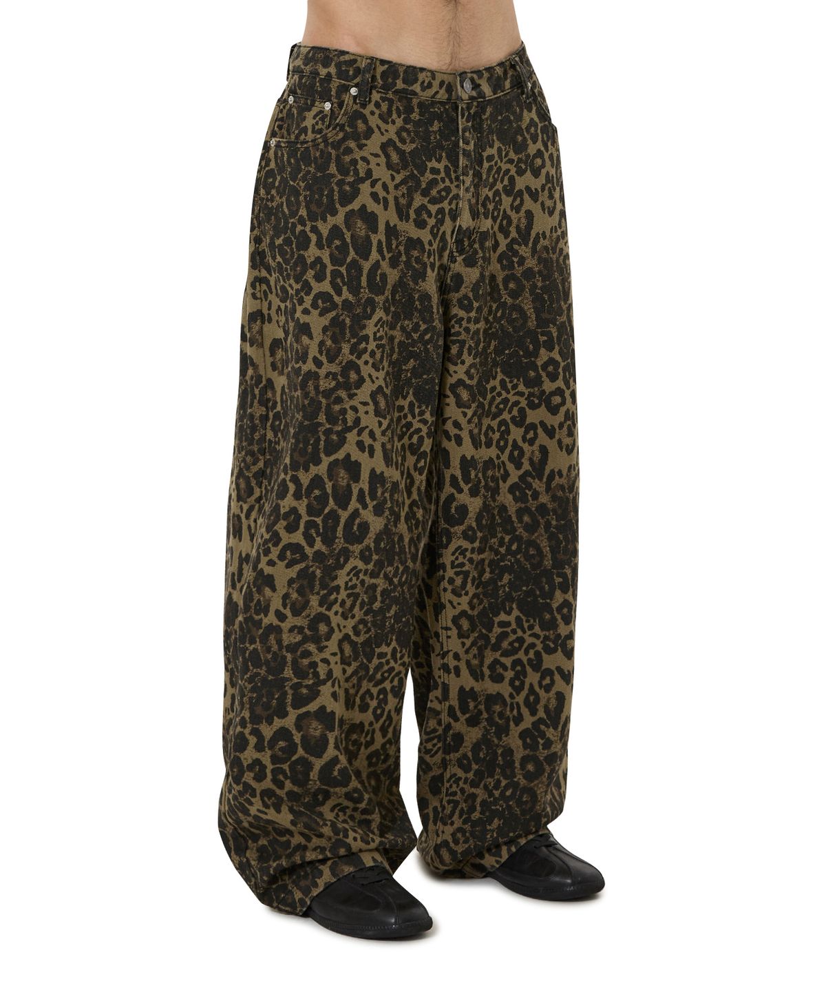 오픈야드(오와이)(OPENYARD(OY)) LEOPARD WIDE VOLUME PANTS