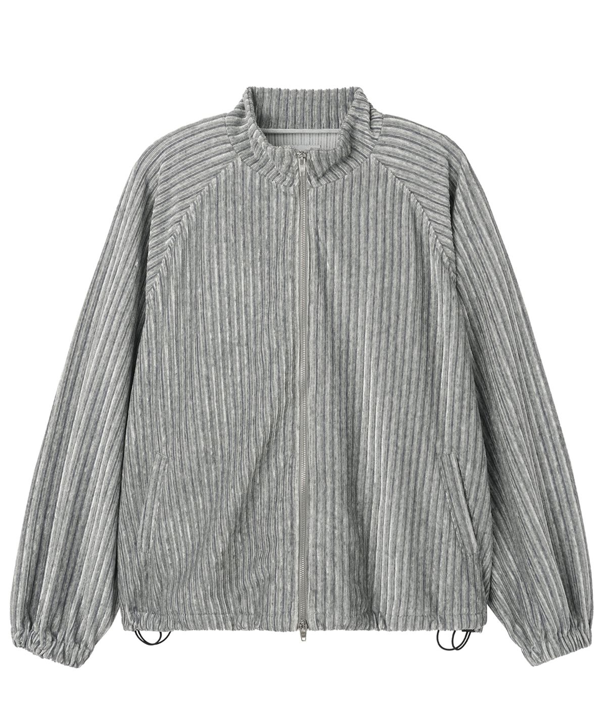오픈야드(오와이)(OPENYARD(OY)) STRIPED VELOUR ZIP UP JACKET - GREY