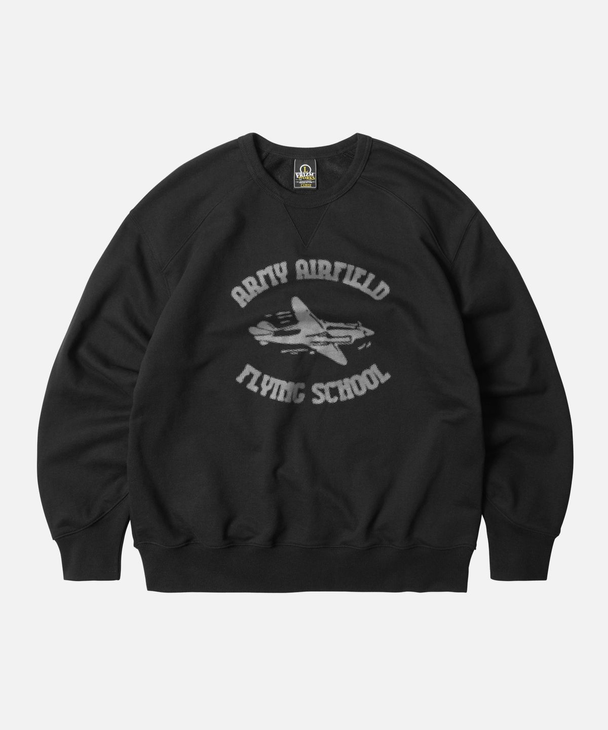 프리즘웍스(FRIZMWORKS) ARMY AIRFIELD SWEATSHIRT _ BLACK