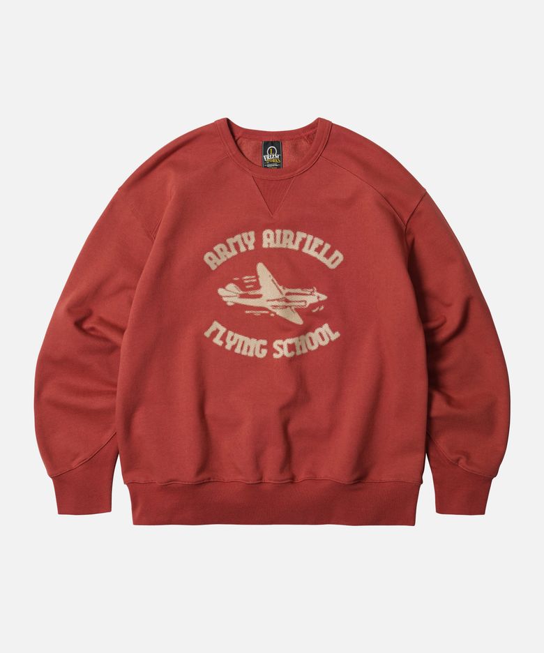 ARMY AIRFIELD SWEATSHIRT _ BURNT RED