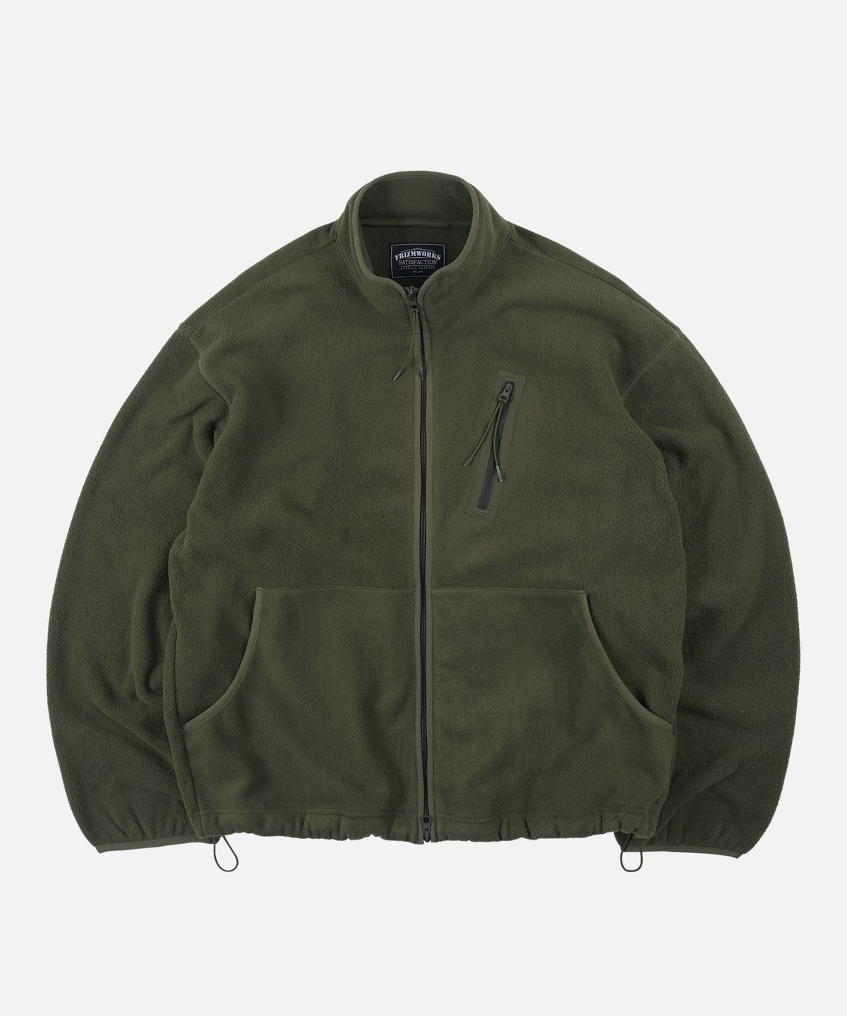프리즘웍스(FRIZMWORKS) FLEECE ZIP UP JACKET _ OLIVE