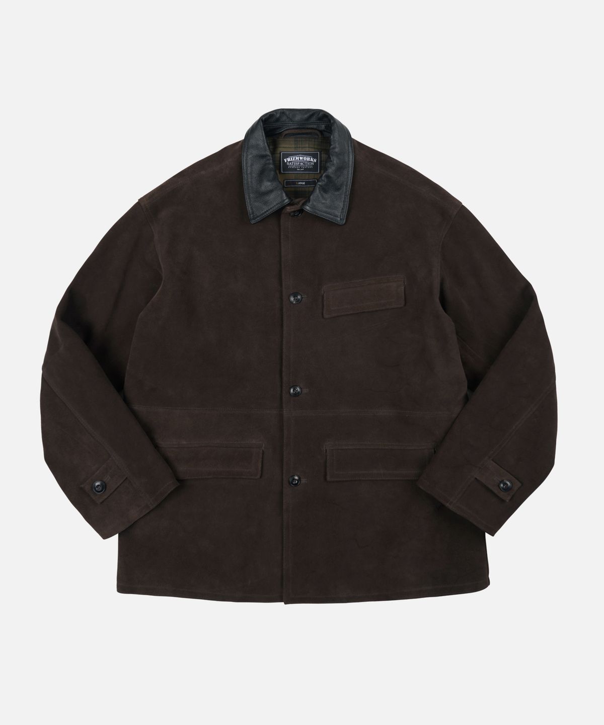 프리즘웍스(FRIZMWORKS) SUEDE FRENCH CAR COAT _ BROWN