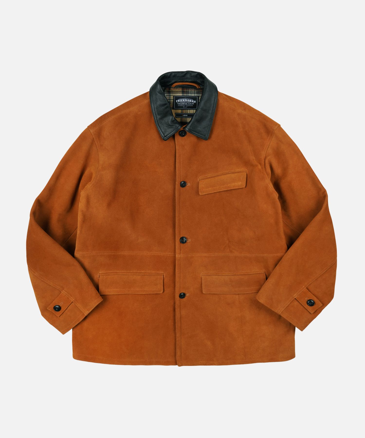 MUSINSA | FRIZMWORKS SUEDE FRENCH CAR COAT _ CAMEL