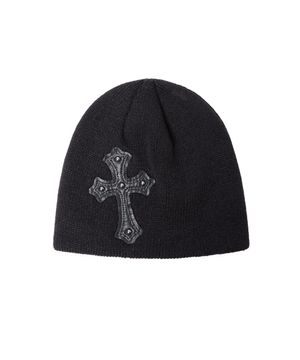cross beanie (black)
