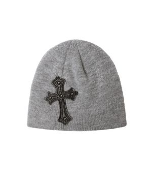 cross beanie (grey)