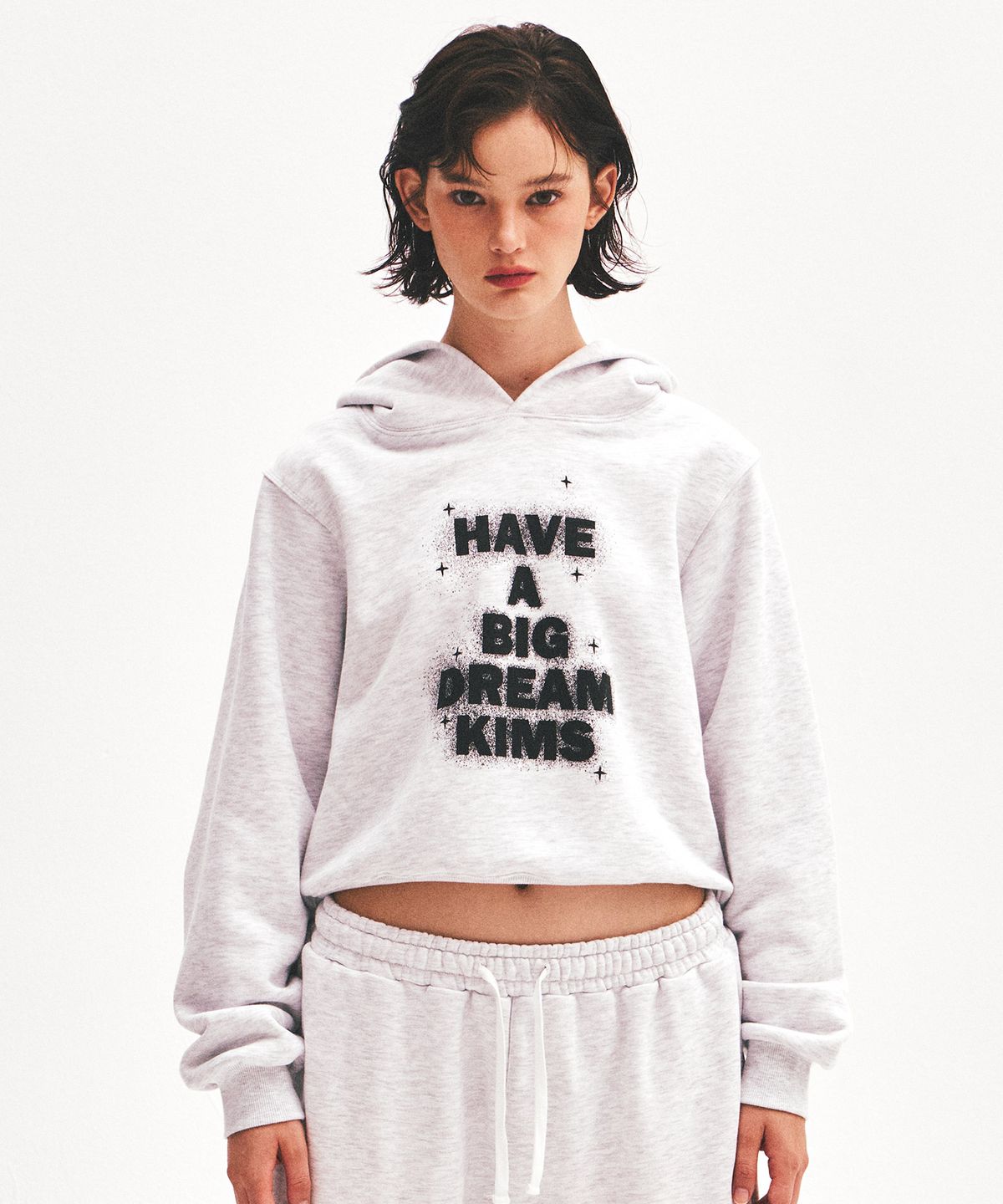 킴스 프레시 코튼 마켓(KIMS FRESH COTTON MARKET) Shining Big Dream Hoodie Grey