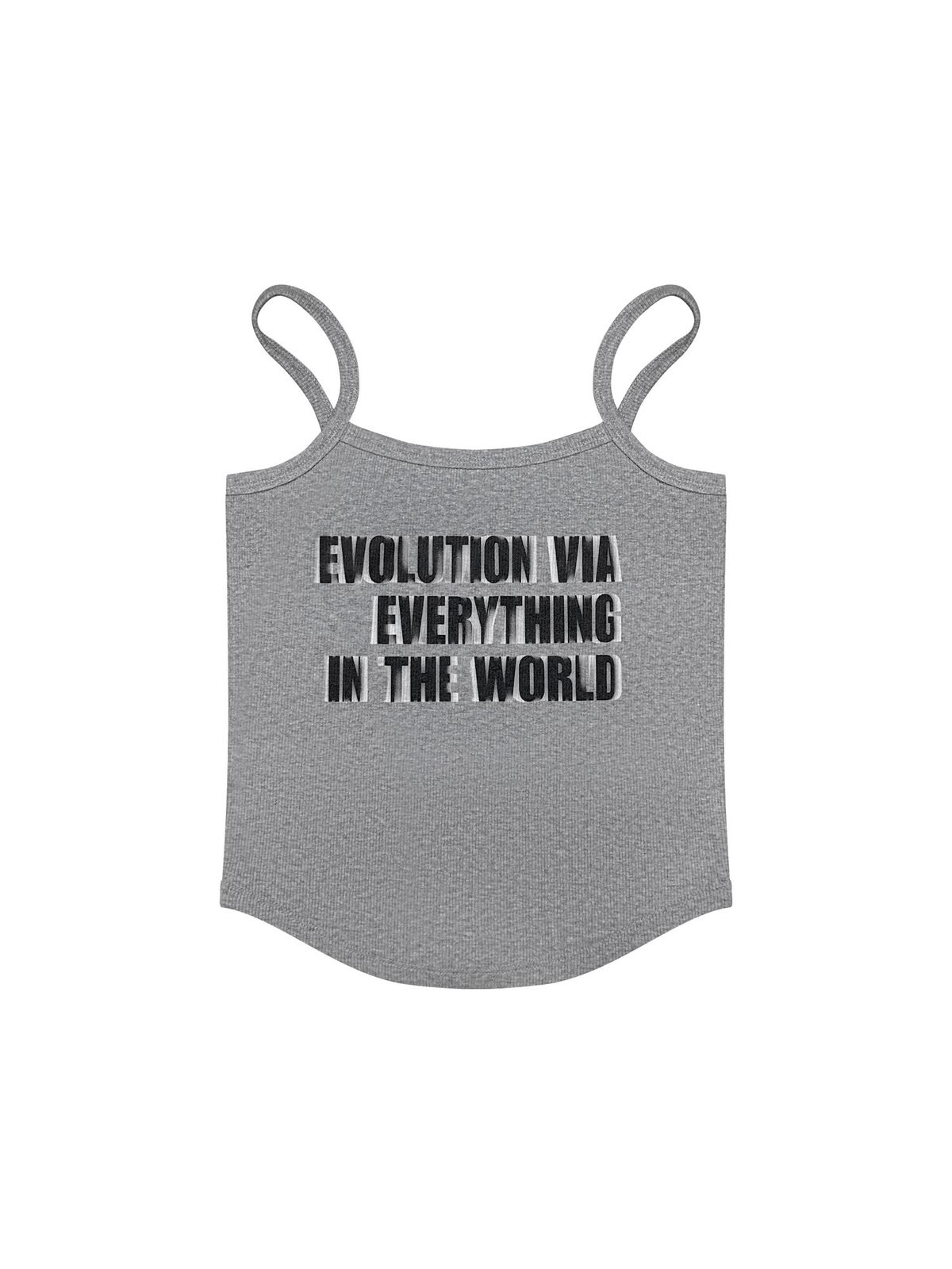 이브인더월드(EVEINTHEWORLD) (W) HAZY STRAP TANK TOP MELANGE GREY