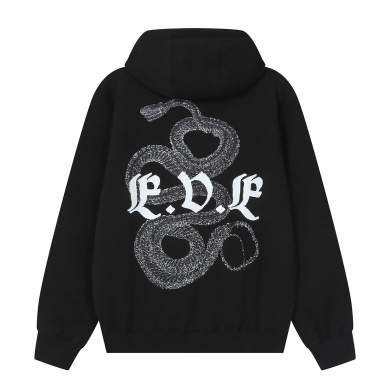 FOSSIL SNAKE ZIP HOODIE BLACK