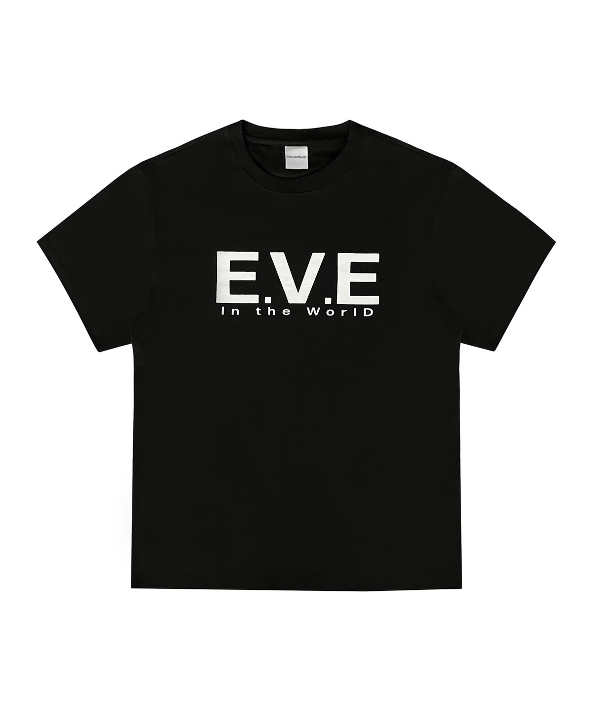이브인더월드(EVEINTHEWORLD) BIG LOGO T-SHIRT BLACK