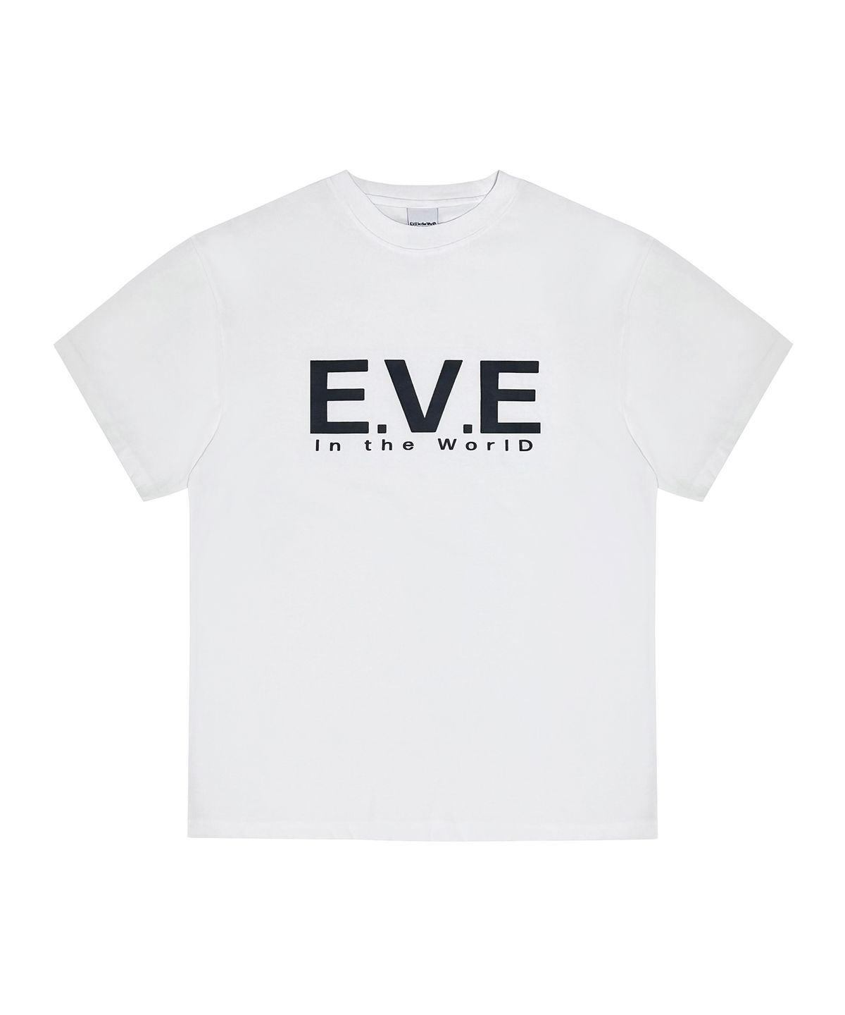 이브인더월드(EVEINTHEWORLD) BIG LOGO T-SHIRT WHITE