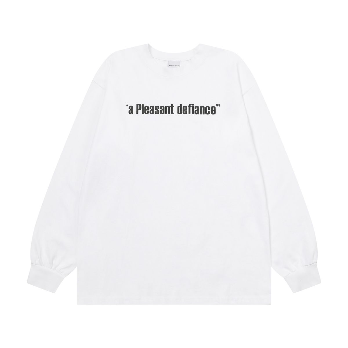 이브인더월드(EVEINTHEWORLD) TAGLINE LONGSLEEVE WHITE