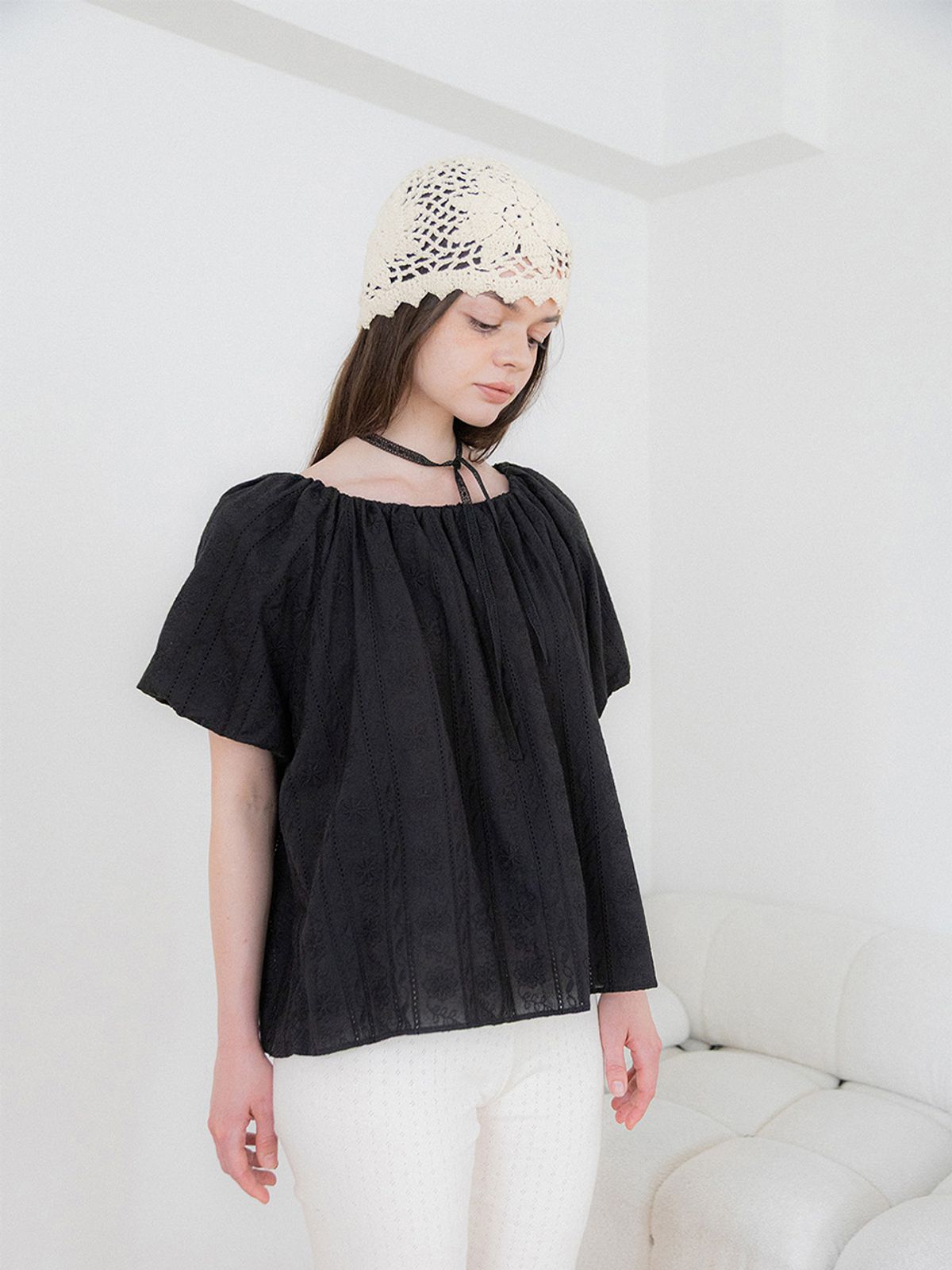 소르디(SORDI) Pumpkin Blouse_black