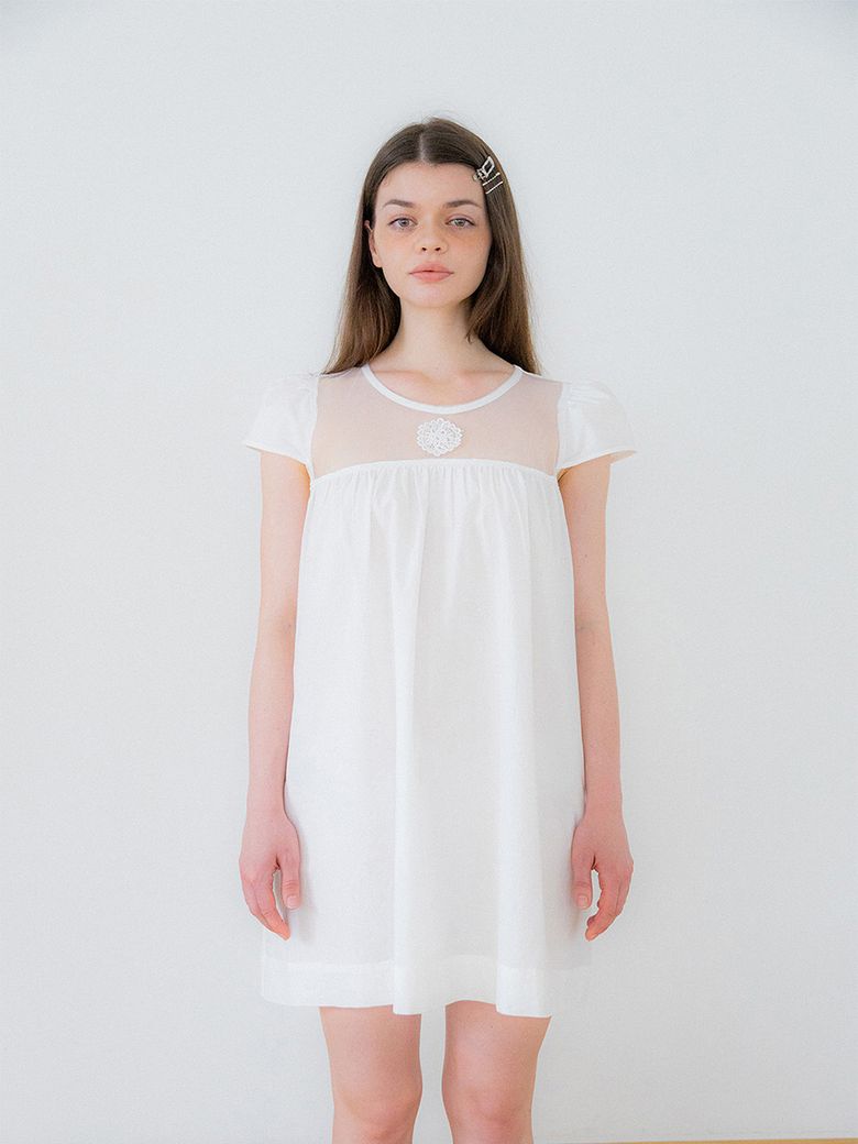 Motif Dress_white