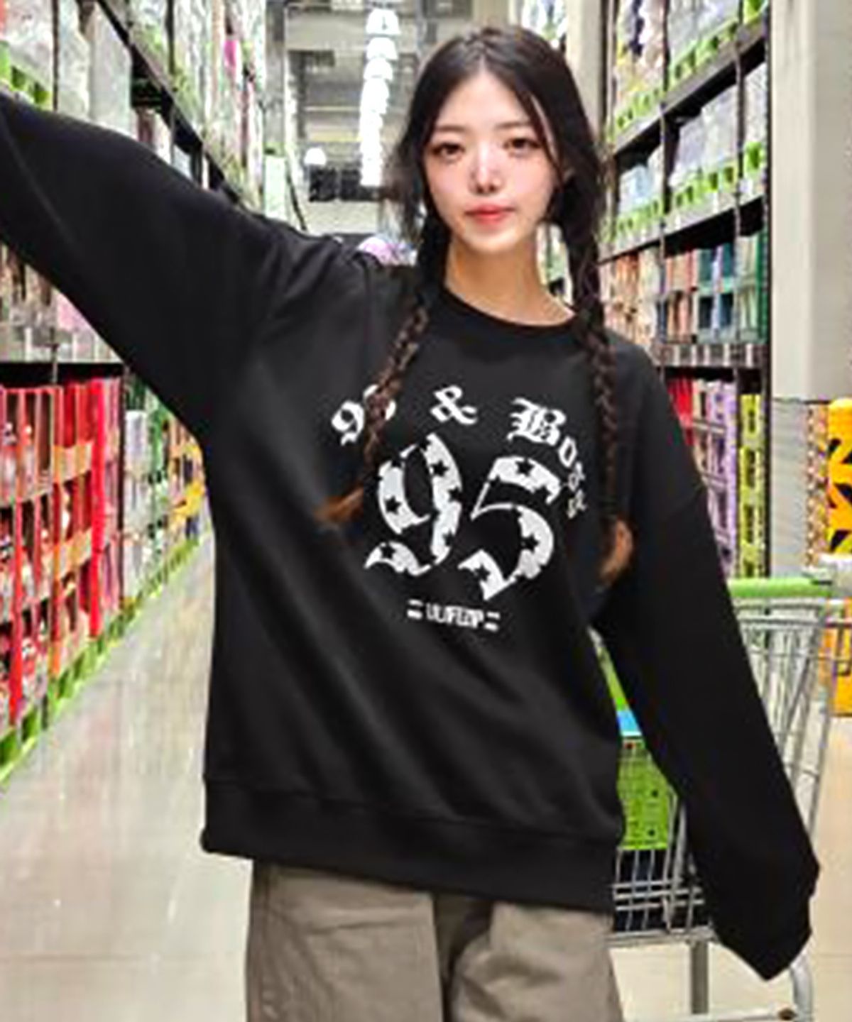 유라이프지(ULIFEZIP) 보스웨이 오버핏 맨투맨 4 Color [ULZM_0036]